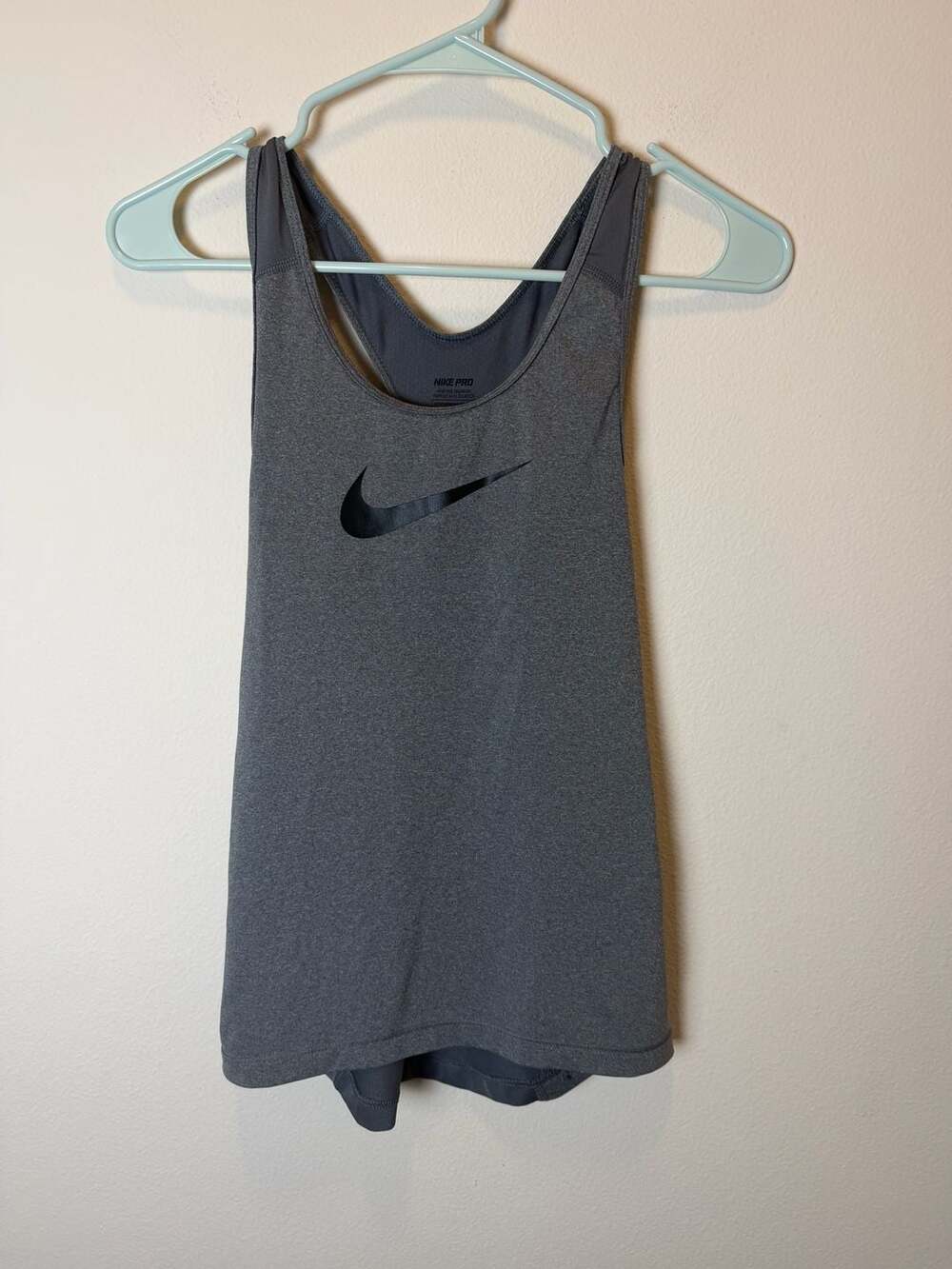 Nike Pro Gray Dri-FIT Racerback Athletic Tank Top Women's Size XS
